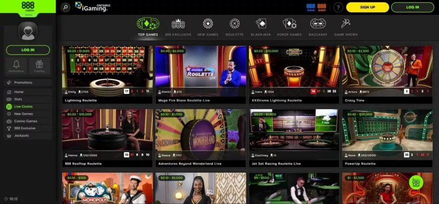 888 casino live