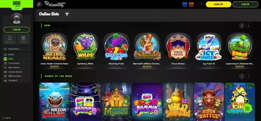 888 casino slots