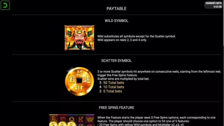 Play Caishen’s Gifts