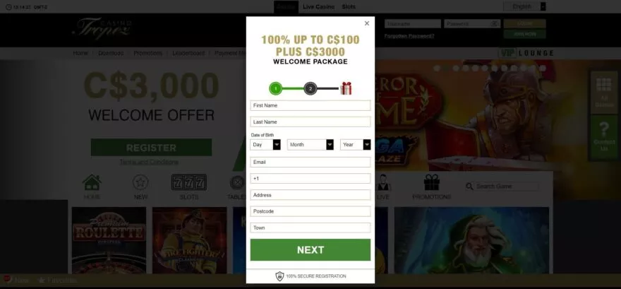 Tropez casino sign up