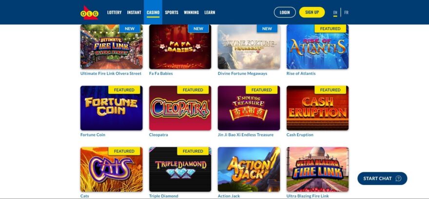 Olg Casino - online casino games and slots, payment options and bonuses