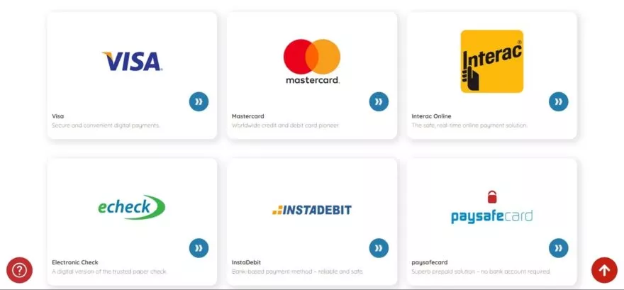 Royal Vegas casino payment systems