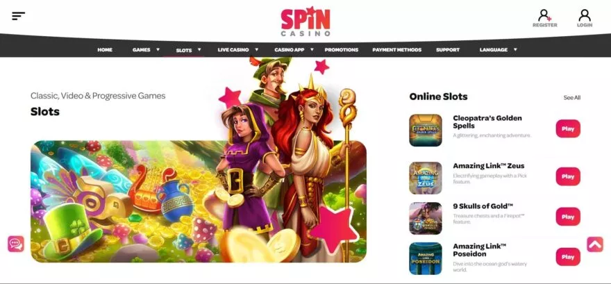 Spin casino slots